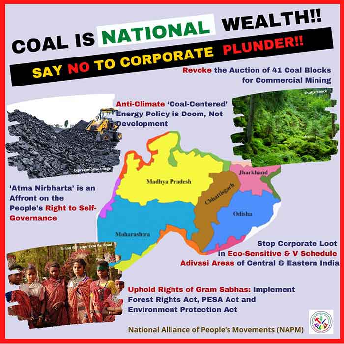 Call for Revoking Auction of Coal Blocks, Investment in Sustainable Energy Sources: Two Statements