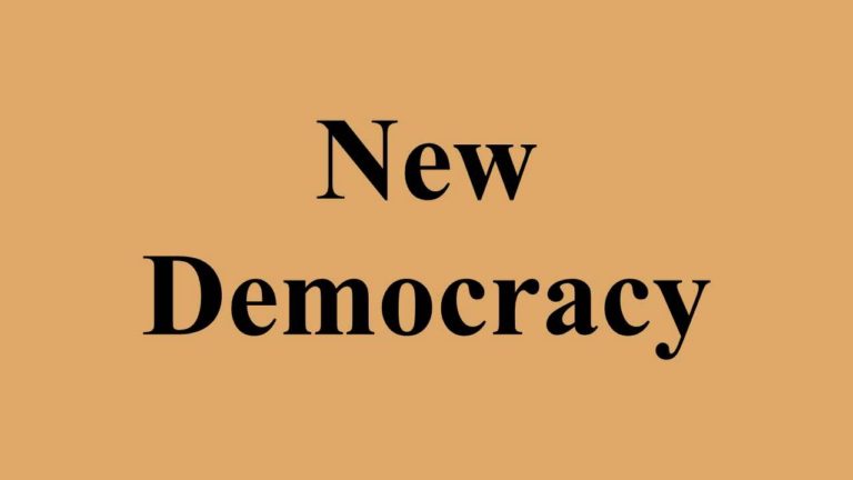 A “New” Democracy?
