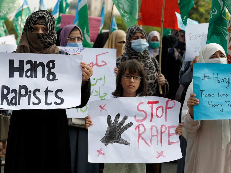Protests against Pakistan Prime Minister’s Comment Linking Rape to How Women Dress