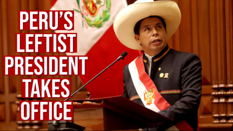 Socialist Pedro Castillo Sworn in as the President of Peru